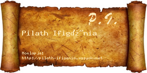Pilath Ifigénia névjegykártya